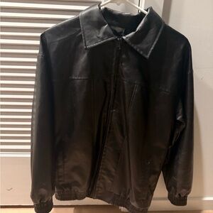 Amazon Men's Dark Leather Jacket